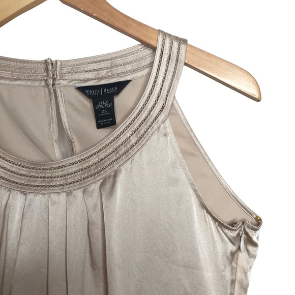 Gold Silk High Neck Flowing Sleeveless Top by White House Black Market XS - Picture 4 of 7